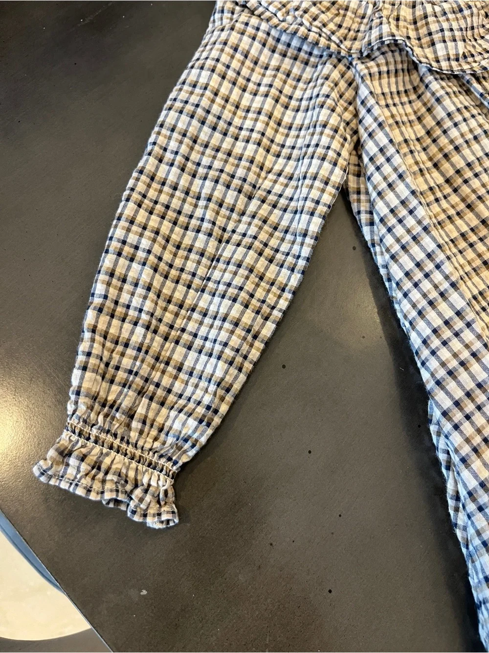 Marmar Girls Plaid Button-Front Dress with Ruffle Trim - Picture 4 of 8